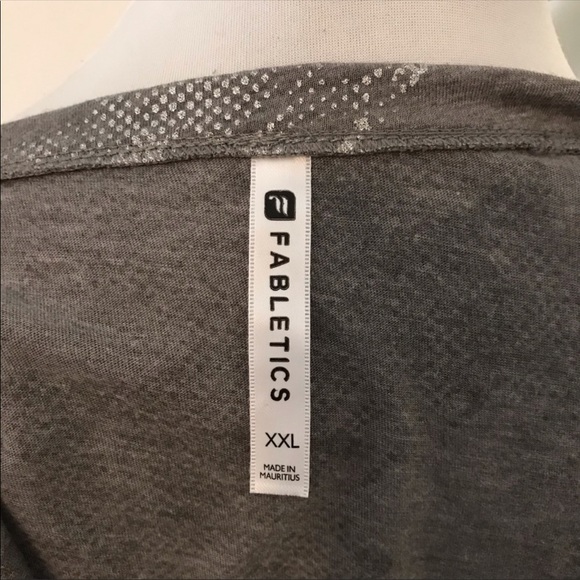 Fabletics gray tank top size XXL metallic floral - Picture 7 of 7